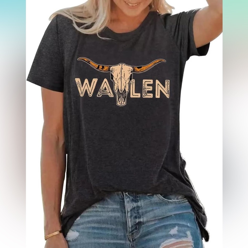 American western cattle skull Morgan Wallen T-shirt size XL